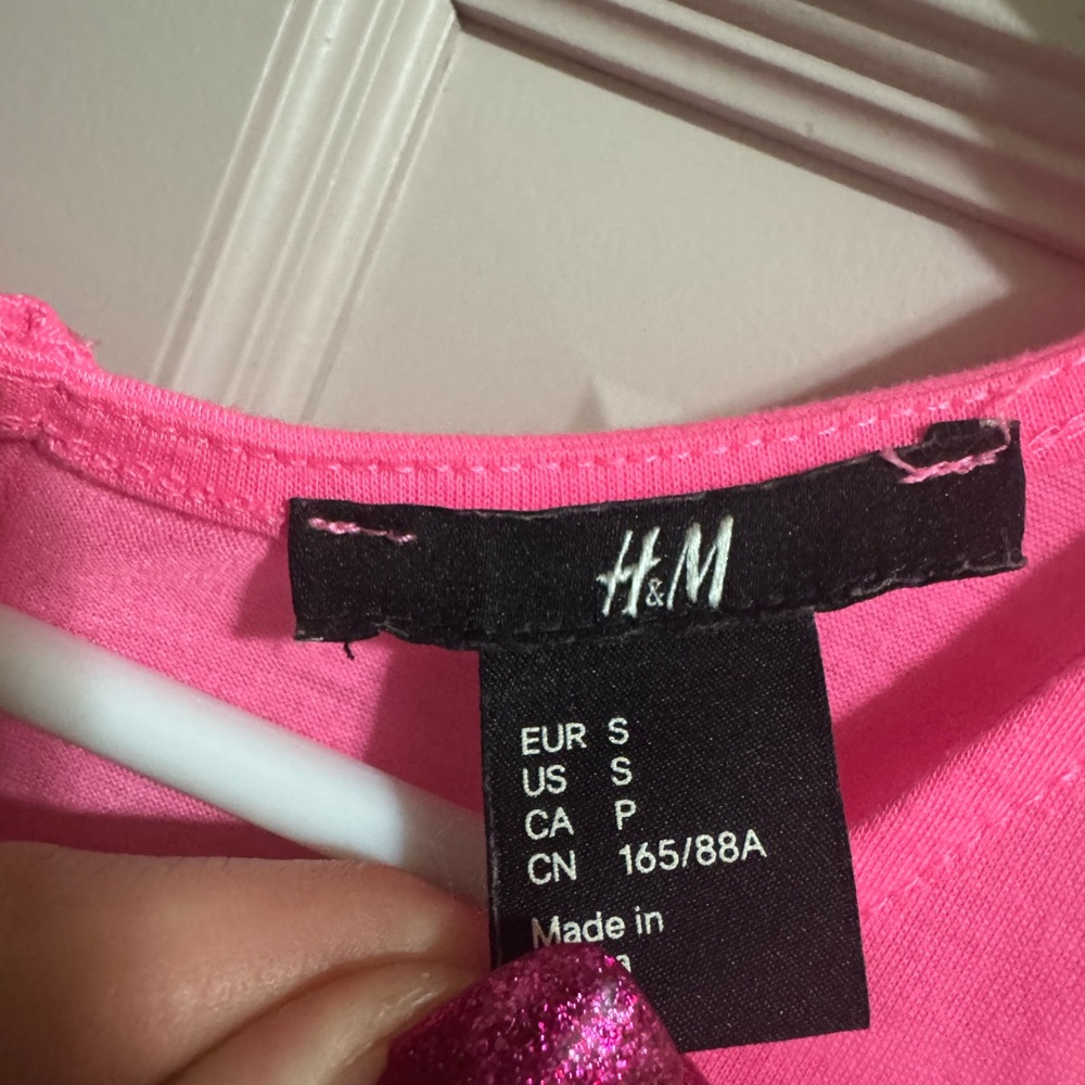 Womens H&M Tank Size Small Zipper In Back Hot Pink - Picture 3 of 6
